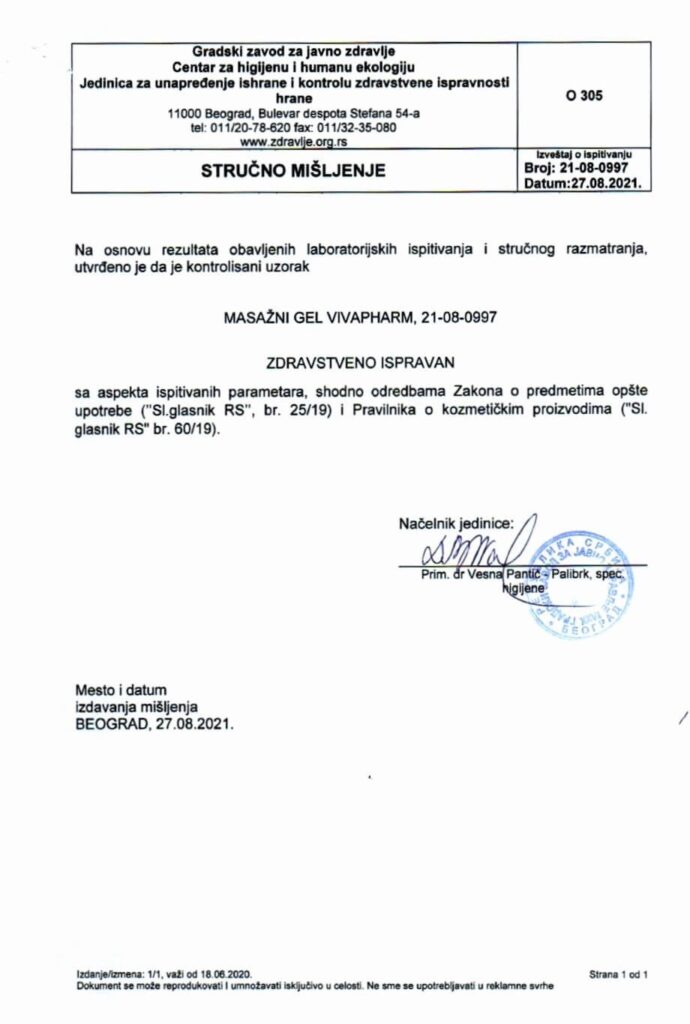 Konopljin gel strucno misljenje 1