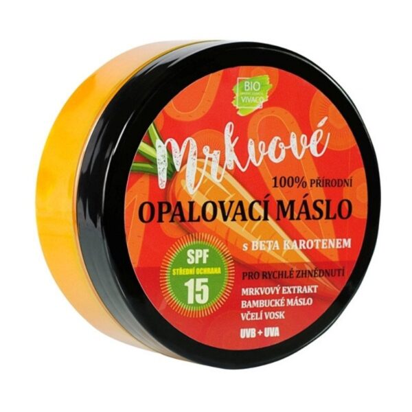 100% prirodna marmelada za sunčanje sa ekstraktom šargarepe SPF 15 200 ml - Slika 2