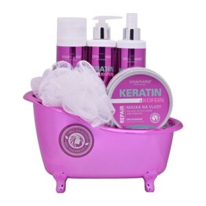 Poklon kadica za negu kose sa keratinom i kofeinom VIVAPHARM