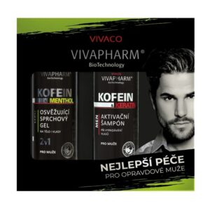 Poklon set za negu lica i tela za muškarce KOFEIN