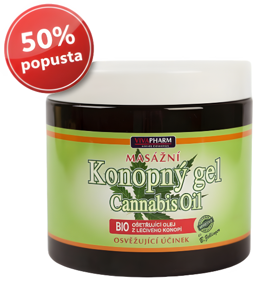 Konopljin gel protiv bolova VIVAPHARM 500 ml – promotivna slika proizvoda sa 50% popusta