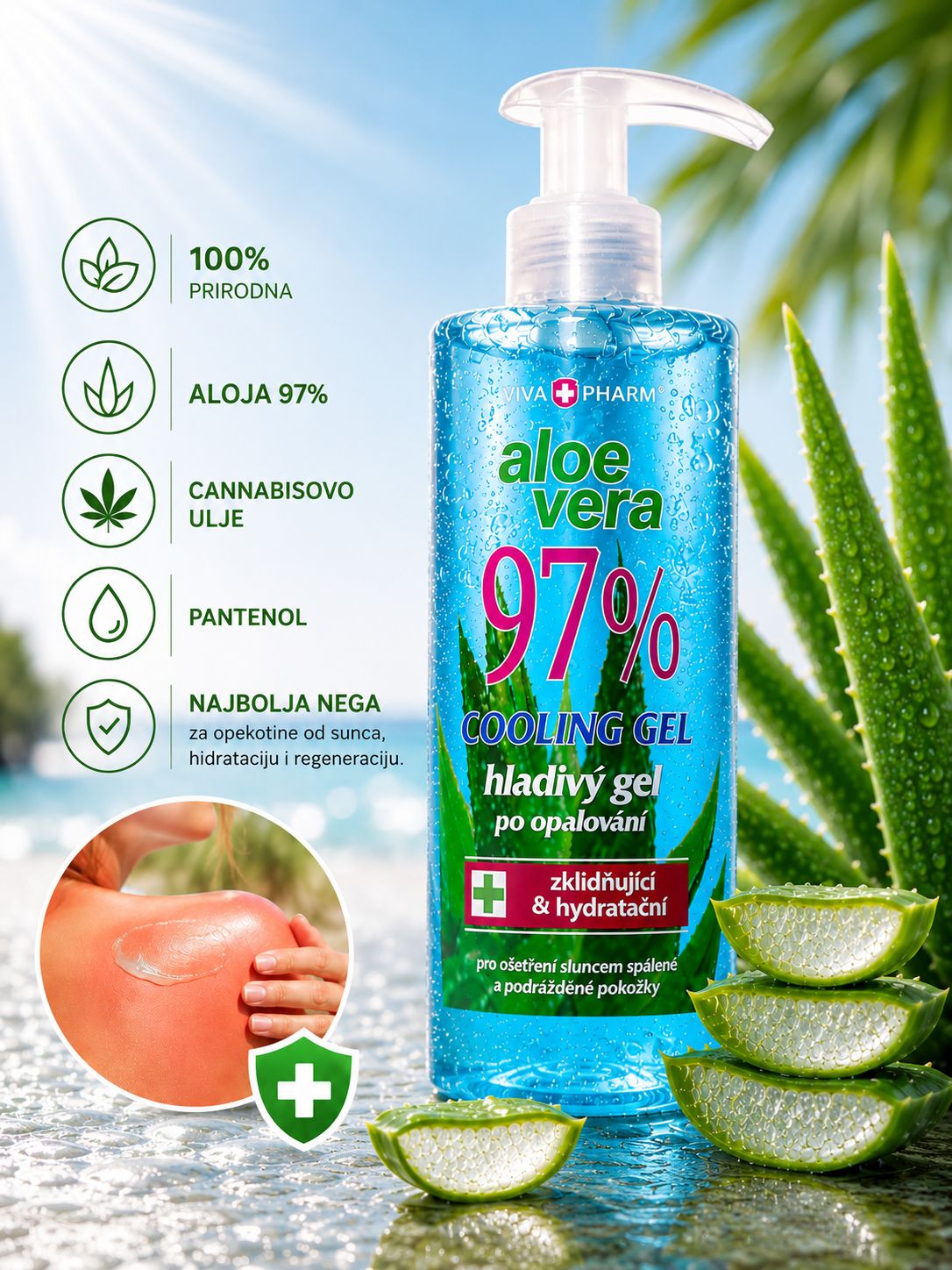 aloe vera gel protiv opekotina