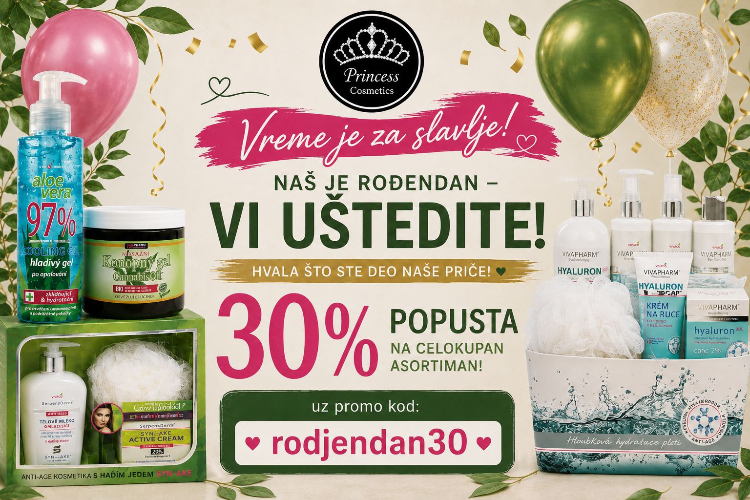Princess Cosmetics rođendanski popust